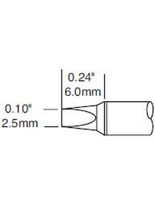 Metcal Cartridge, Chisel 30 Deg, 2.5mm (0.1 In) STTC-136P METCAL - Micks Gone Bush