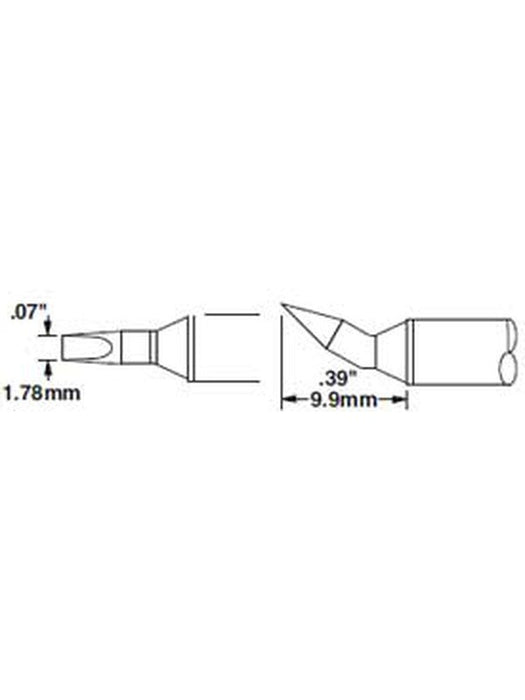 Metcal Cartridge, Chisel Bent 30 Deg, 1.78mm (0.07 In) STTC-198 METCAL - Micks Gone Bush