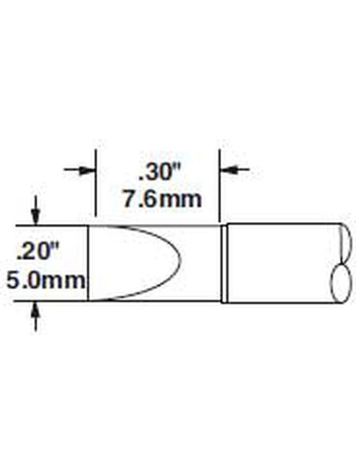 Metcal Cartridge Chisel Large 5mm (0.2 In) 30DEG STTC-817 METCAL - Micks Gone Bush