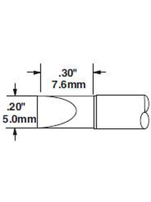 Metcal Cartridge Chisel Large 5mm (0.2 In) 30DEG STTC-817 METCAL - Micks Gone Bush