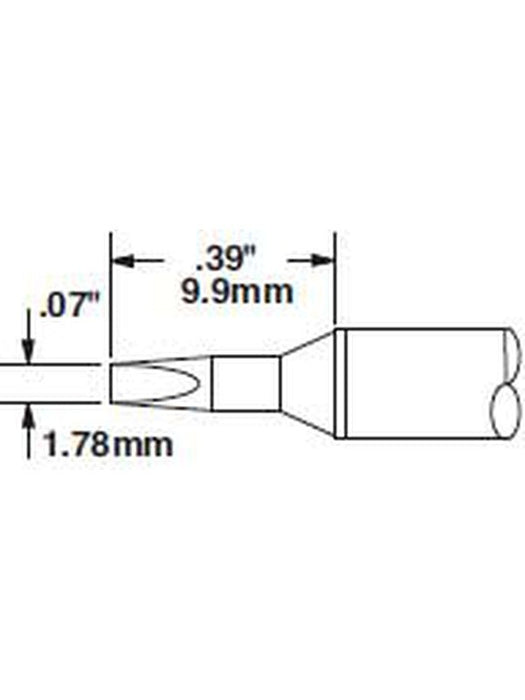 Metcal Cartridge Chisel 1.78mm (0.07 In) 30DEG STTC-837 METCAL - Micks Gone Bush