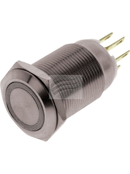 Jaylec Push Button Switch Clear LED Illum 12/24V 5Amp N/O / N/C Contacts SW3913 Switches & Controls Jaylec - Micks Gone Bush