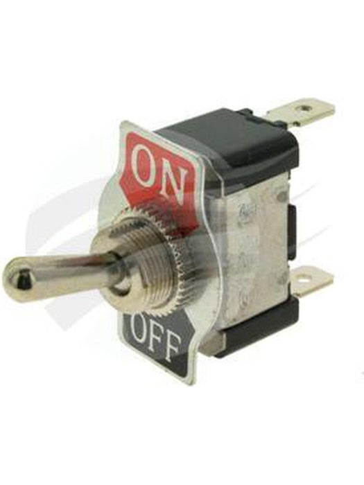 Jaylec Toggle Switch On/Off 12V 10Amp Spst 2 Blade Terminals W/Face SW5025 Switches & Controls Jaylec - Micks Gone Bush