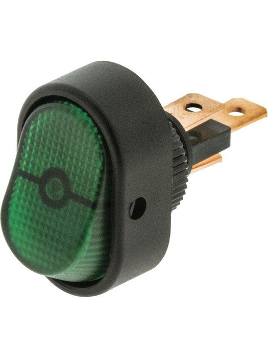 Jaylec Switch Rocker On Off Green 12/24V 30A @ 12V 15A @24V Mounting SW8307 Electrical Switches Jaylec - Micks Gone Bush