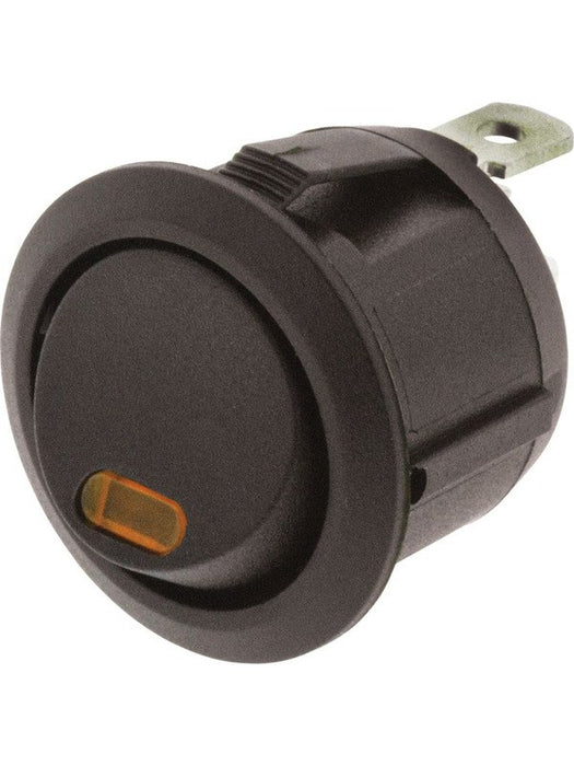 Jaylec Switch Rocker On/Off Round Amber 12/24V 10A @ 12V 5A @24V SW8313 Electrical Switches Jaylec - Micks Gone Bush
