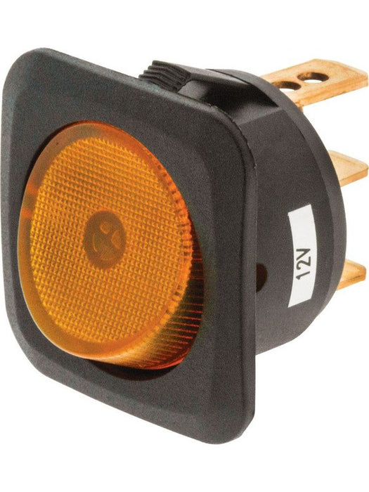 Jaylec Switch Rocker On Off Amber 12/24V 25A @ 12V 12.5A @24V Mounting SW8316 Electrical Switches Jaylec - Micks Gone Bush