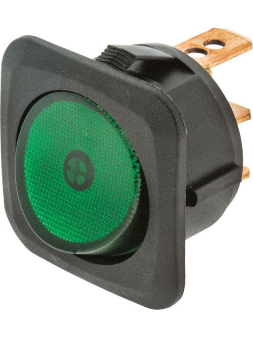 Jaylec Switch Rocker On Off Green 12/24V 25A @ 12V 12.5A @24V Mounting SW8317 Electrical Switches Jaylec - Micks Gone Bush