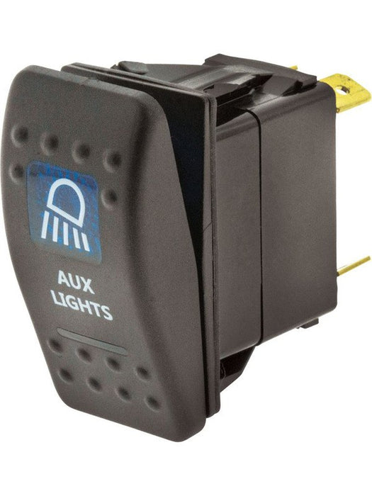 Jaylec Switch Rocker On Off 12/24V 20A @ 12V Aux Light Symbol Blue LED SW8349 Electrical Switches Jaylec - Micks Gone Bush