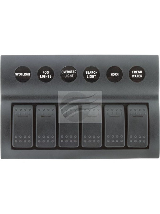 Jaylec LED Switch Rocker Panel 6 Way 6 X On/Off Prewired Circuit Breaker SW8362 Electrical Switches Jaylec - Micks Gone Bush