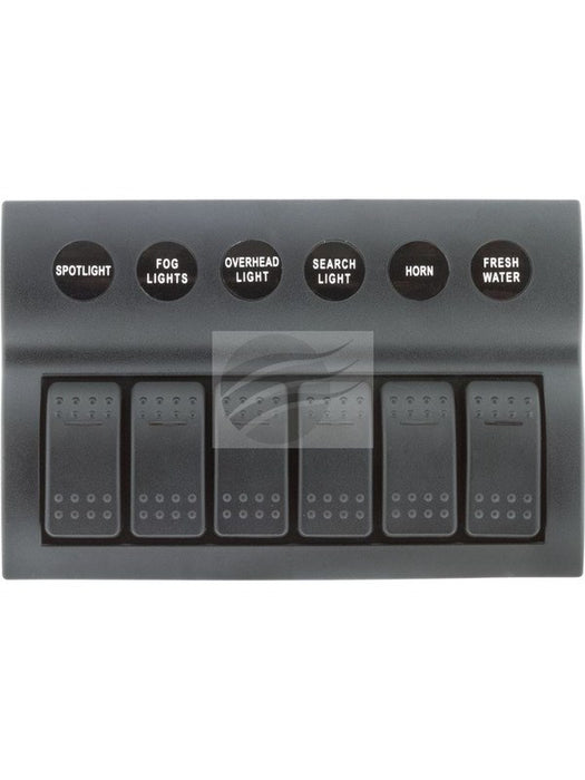 Jaylec LED Switch Rocker Panel 6 Way 6 X On/Off Prewired Circuit Breaker SW8362 Electrical Switches Jaylec - Micks Gone Bush