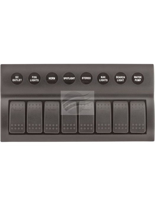 Jaylec LED Switch Rocker Panel 8 Way 8 X On/Off Prewired Circuit Breaker SW8364 Electrical Switches Jaylec - Micks Gone Bush