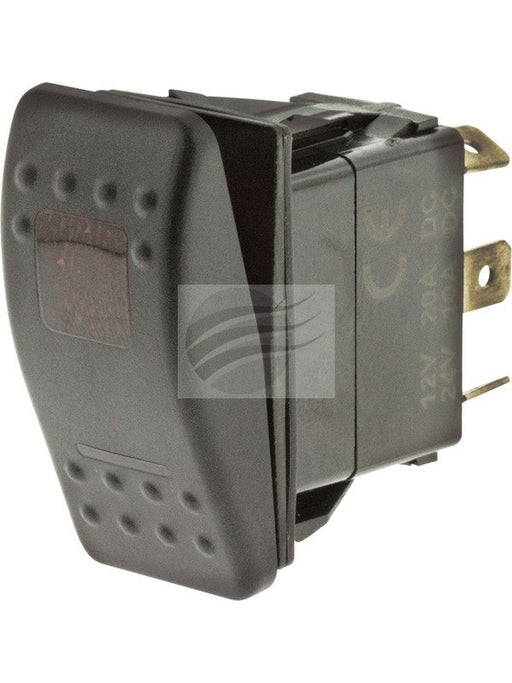 Jaylec Switch Rocker Sealed On/On 12/24V 20A @ 12V 10A @24V Red LED SW8375 Electrical Switches Jaylec - Micks Gone Bush