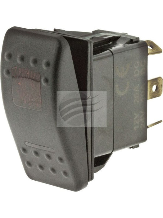 Jaylec Switch Rocker Sealed On/On 12/24V 20A @ 12V 10A @24V Red LED SW8375 Electrical Switches Jaylec - Micks Gone Bush