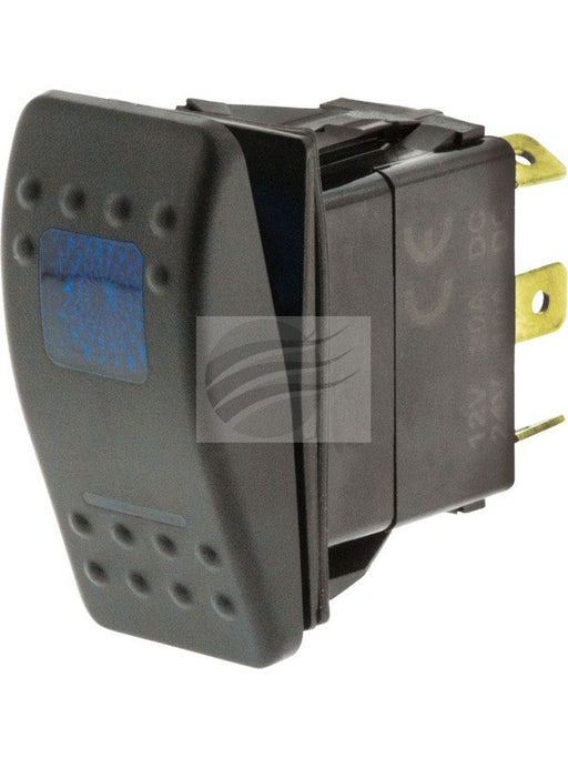 Jaylec Switch Rocker Sealed On/On 12/24V 20A @ 12V 10A @24V Blue LED SW8376 Electrical Switches Jaylec - Micks Gone Bush