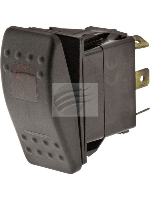 Jaylec Switch Rocker Sealed On/Off/On 12/24V 20A @ 12V 10A @24V Red LED SW8377 Electrical Switches Jaylec - Micks Gone Bush