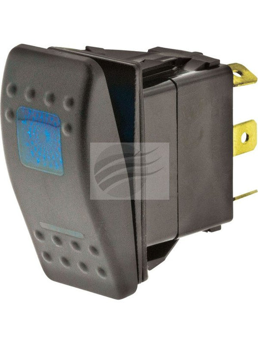 Jaylec Switch Rocker Sealed On/Off/On 12/24V 20A @ 12V 10A @24V Blue Led SW8378 Electrical Switches Jaylec - Micks Gone Bush