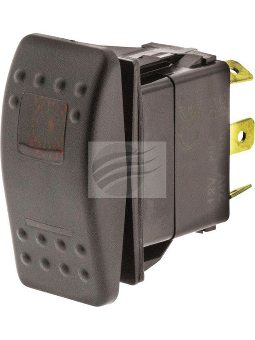 Jaylec Switch Rocker Sealed Mom On/Off/Mom On 12/24V 20A Red LED SW8379 Electrical Switches Jaylec - Micks Gone Bush