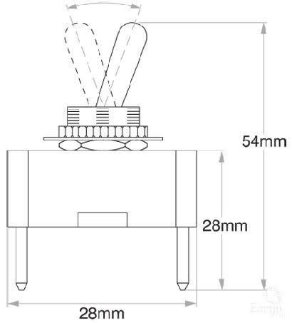 OEX Toggle Switch On/off Spst 20A 12V 2 Blade ACX3874BL SWITCH OEX - Micks Gone Bush