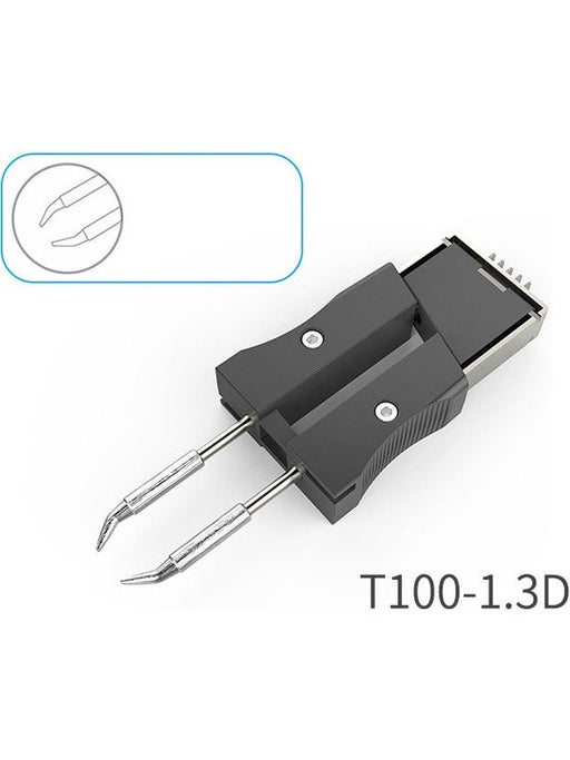 Atten 100W Integrated Heater 1.3mm Chisel Bent Tweezer Tip For GT T100-1.3D Atten - Micks Gone Bush