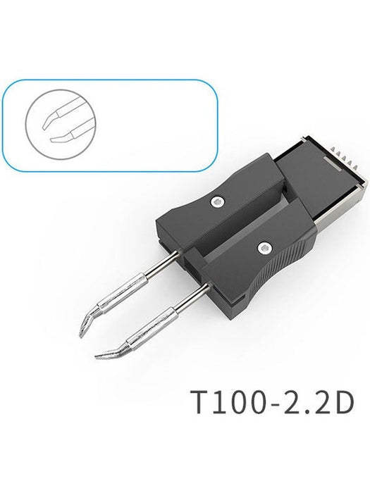 Atten 100W Integrated Heater 2.2mm Chisel Bent Tweezer Tip For GT T100-2.2D Atten - Micks Gone Bush