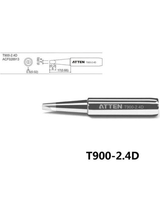 Atten 2.4mm Chisel Soldering Tip T900-2.4D Atten - Micks Gone Bush