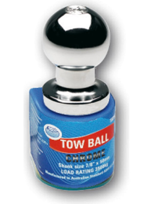 ARK Chrome Tow Ball 50mm 3.5 Ton 7/8" X 51mm Size 12mm Display Pack TB35CB ARK - Micks Gone Bush