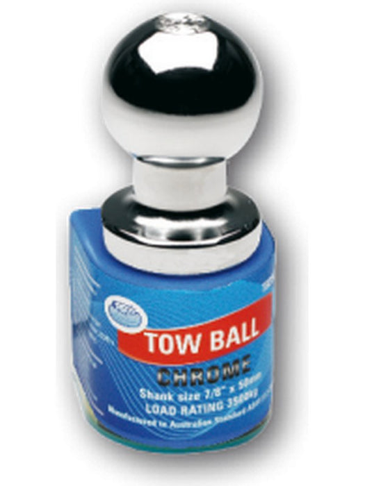 ARK Chrome Tow Ball 50mm 3.5 Ton 7/8" X 51mm Size 12mm Display Pack TB35CB ARK - Micks Gone Bush