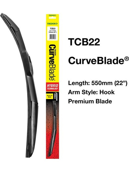 Tridon Wiper Blade Curveblade 22In 550mm Hook TCB22 Tridon - Micks Gone Bush