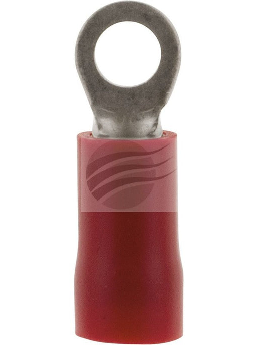 Jaylec Pack 100 Ring Terminal 3mm Insul Pvc Double Crimp Red TE1103 Ring Terminals Jaylec - Micks Gone Bush