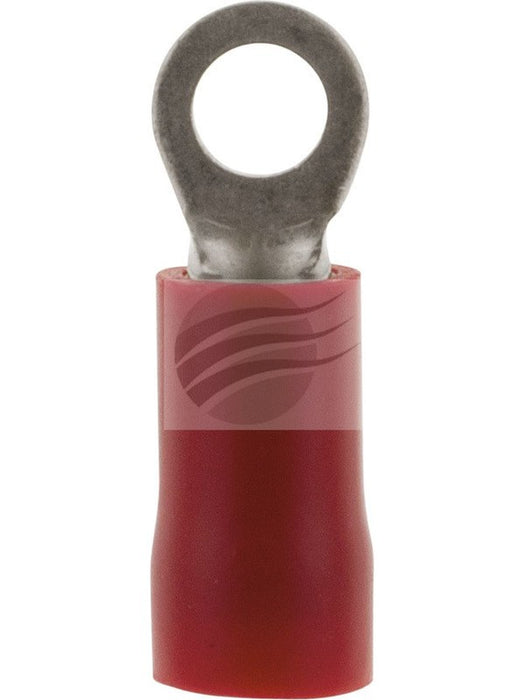 Jaylec Pack 100 Ring Terminal 3mm Insul Pvc Double Crimp Red TE1103 Ring Terminals Jaylec - Micks Gone Bush