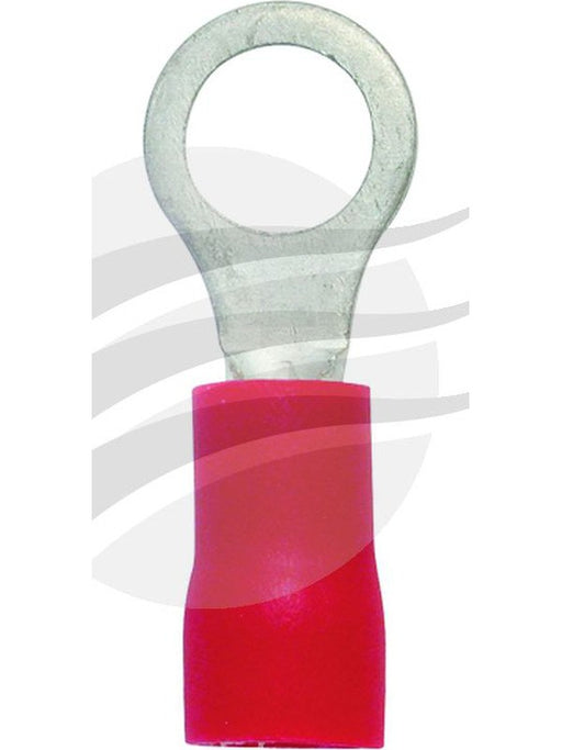 Jaylec Pck 100 Ring Terminal 5mm Insul Pvc Copper Sleeve Red TE1105 Ring Terminals Jaylec - Micks Gone Bush