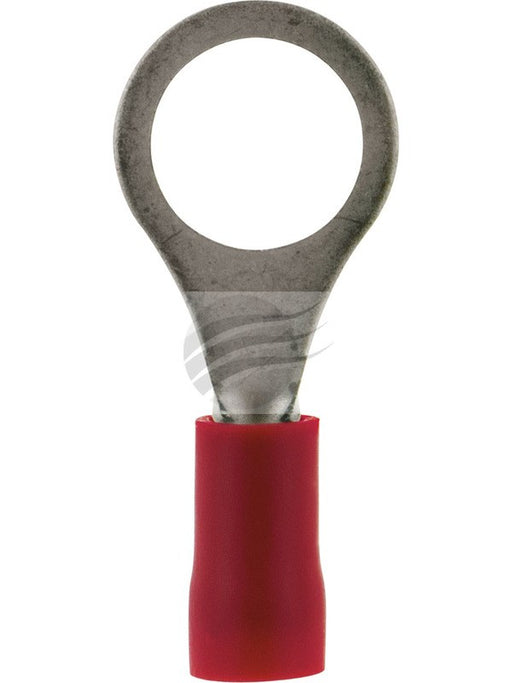 Jaylec Pack 10 Ring Terminal 8mm Insul Pvc Double Crimp Red TE1108BL Ring Terminals Jaylec - Micks Gone Bush