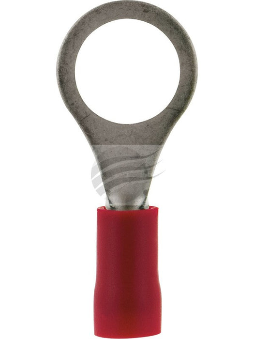 Jaylec Pack 10 Ring Terminal 8mm Insul Pvc Double Crimp Red TE1108BL Ring Terminals Jaylec - Micks Gone Bush