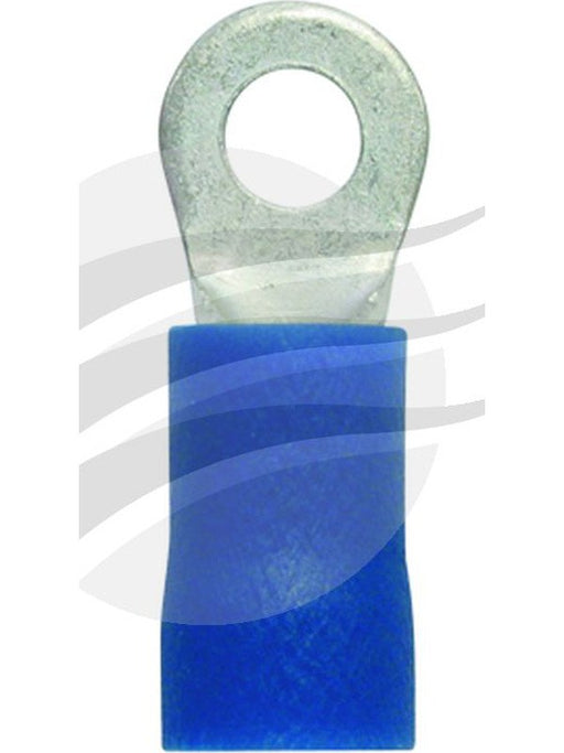 Jaylec Pck 100 Ring Terminal 3mm Insul Pvc Copper Sleeve Blue TE1203 Ring Terminals Jaylec - Micks Gone Bush