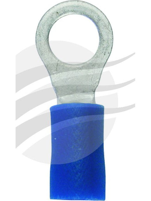 Jaylec Pck 100 Ring Terminal 5mm Insul Pvc Copper Sleeve Blue TE1205 Ring Terminals Jaylec - Micks Gone Bush
