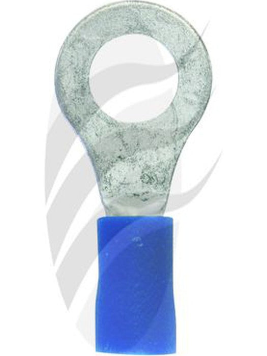Jaylec Pack 100 Ring Terminal 6mm Blue - Insul Pvc Copper Sleeve Double TE1206 Ring Terminals Jaylec - Micks Gone Bush