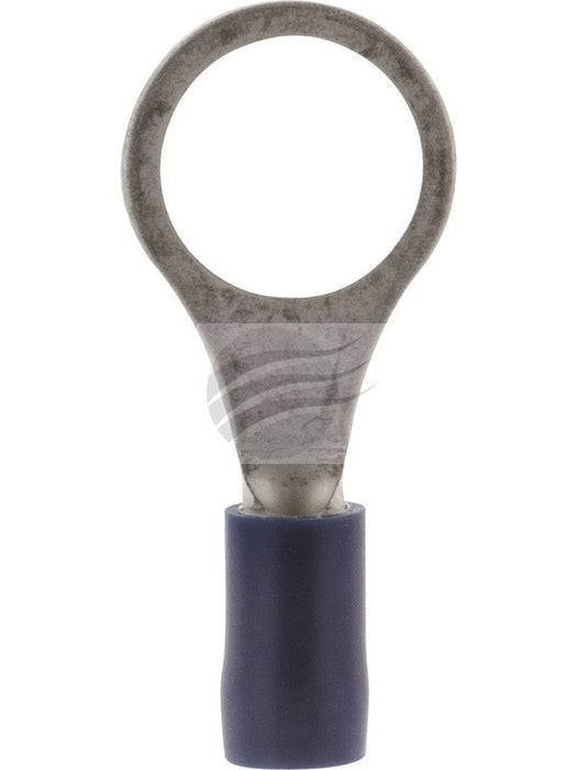 Jaylec Pack 10 Ring Terminal 10mm Insul Pvc Double Crimp Blue TE1210BL Ring Terminals Jaylec - Micks Gone Bush