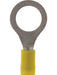 Jaylec Pack 10 Ring Terminal 12mm Insul Pvc Double Crimp Yellow TE1512BL Ring Terminals Jaylec - Micks Gone Bush