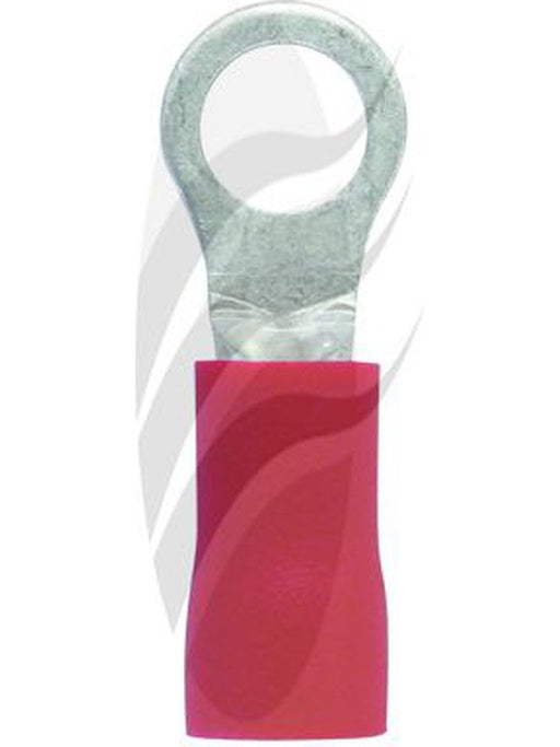 Jaylec Pack 10 Ring Terminal 4mm Insul Pvc Std Crimp Red TE2104BL Ring Terminals Jaylec - Micks Gone Bush