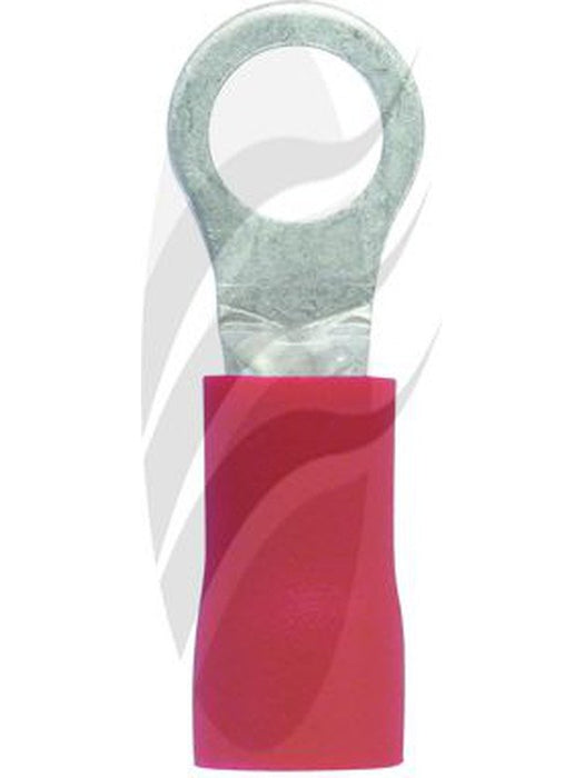 Jaylec Pack 10 Ring Terminal 4mm Insul Pvc Std Crimp Red TE2104BL Ring Terminals Jaylec - Micks Gone Bush