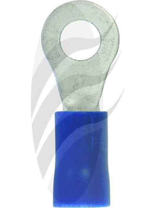 Jaylec Pack 10 Ring Terminal 4mm Insul Pvc Std Crimp Blue Use Te1204Bl TE2204BL Ring Terminals Jaylec - Micks Gone Bush