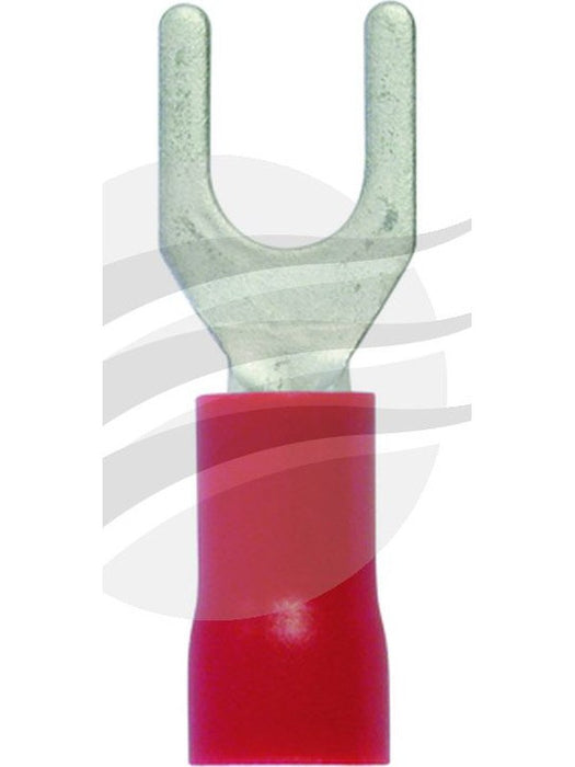 Jaylec Pck 100 Spade Terminal 4mm Insul Pvc Copper Sleeve Red TE3604 Solderless Terminal Kits Jaylec - Micks Gone Bush