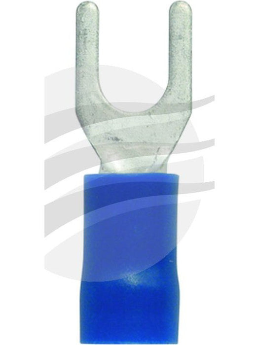 Jaylec Pck 100 Spade Terminal 4mm Insul Pvc Copper Sleeve Blue TE3704 Solderless Terminal Kits Jaylec - Micks Gone Bush