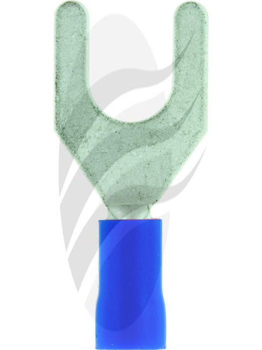 Jaylec Pck 100 Spade Terminal 6mm Insul Pvc Copper Sleeve Blue TE3706 Solderless Terminal Kits Jaylec - Micks Gone Bush
