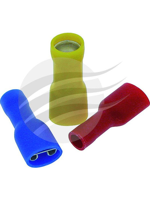 Jaylec Pck 100 Female Blade Terminal 6.3mm Fully Insul Pvc Copper Sleeve TE4216 Solderless Terminal Kits Jaylec - Micks Gone Bush