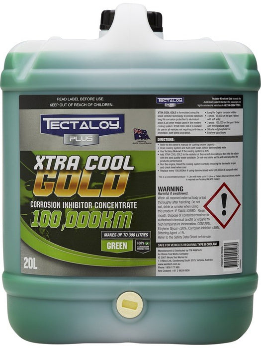 Tectaloy Xtra Cool Gold Coolant Concentrate Green 20L TEXG20L TECTALOY - Micks Gone Bush