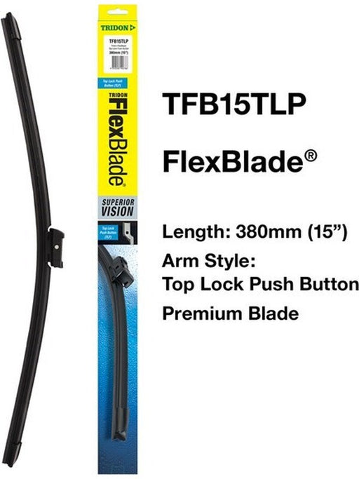 Tridon Wiper Tridon FlexBlade Top Lock Push Button 380mm 15In TFB15TLP Tridon - Micks Gone Bush