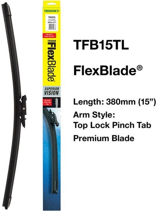 Tridon Wiper Tridon FlexBlade Top Lock Pinch Tab 380mm 15In TFB15TL Tridon - Micks Gone Bush