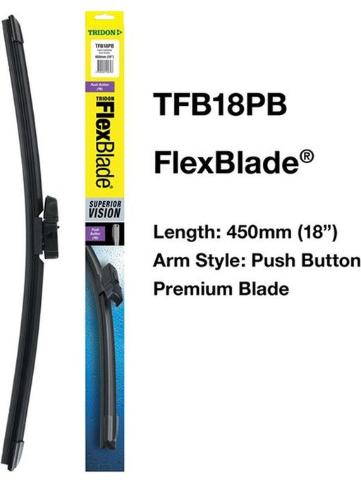 Tridon Wiper Tridon FlexBlade Push Button 450mm 18In TFB18PB Tridon - Micks Gone Bush