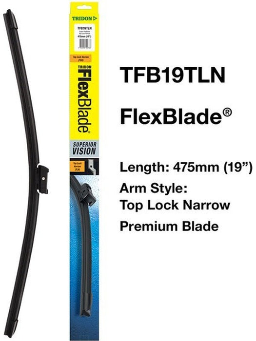 Tridon Wiper Tridon FlexBlade Top Lock Narrow 475mm 19In TFB19TLN Tridon - Micks Gone Bush